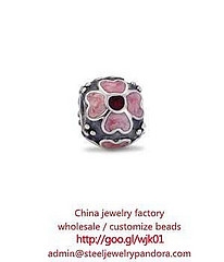 pandora bead daisy red enamel